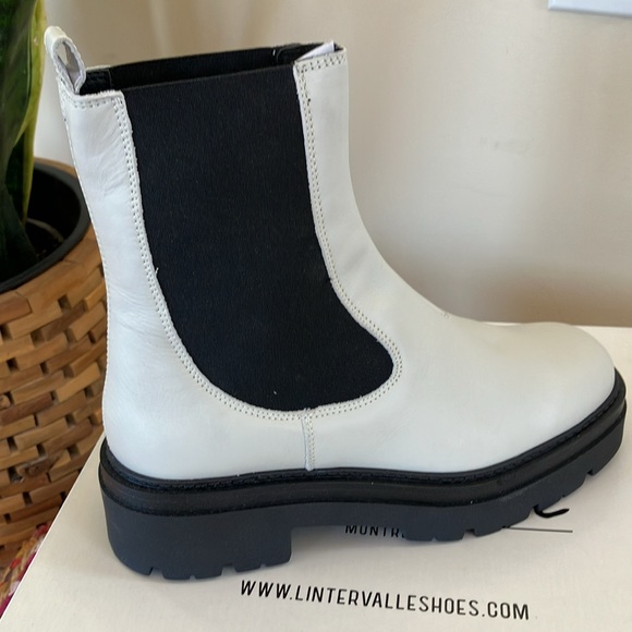 New In Bow L’INTERVALLE Atri Off White Leather Boots 37 - Picture 3 of 5